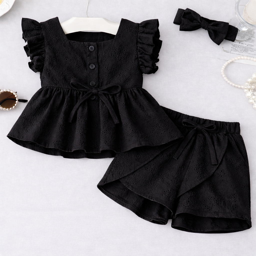 Premium Summer Chicken Kari 3-Piece Set – Soft & Breathable | Available in Red and Black
